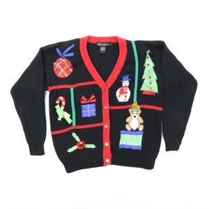 Vintage 90s Work Progress Ugly Christmas Sweater